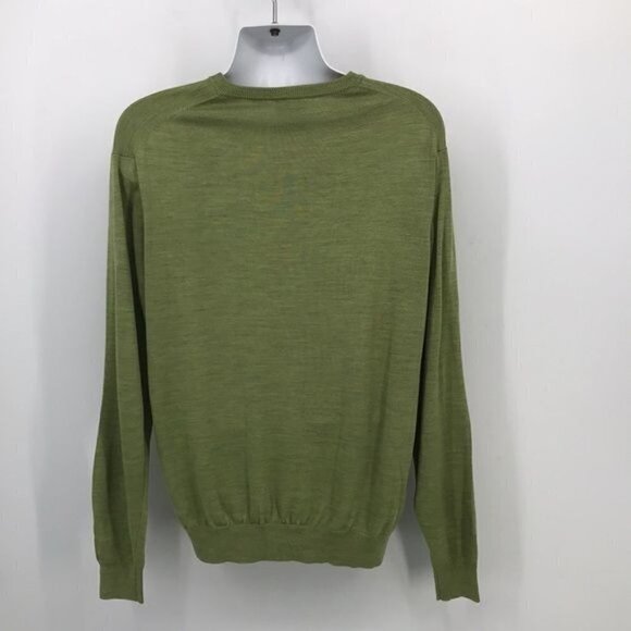 Cutter & Buck Wool  Blend Men's Douglas V-Neck Spring Green Size L - Picture 9 of 9